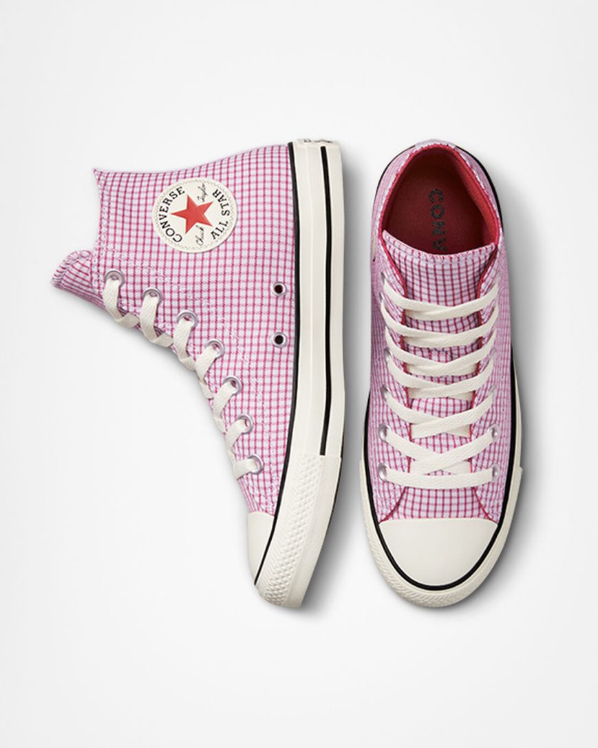 Tenisi Inalti Barbati Converse Chuck Taylor All Star Checkered Violet | RO IXL13E349